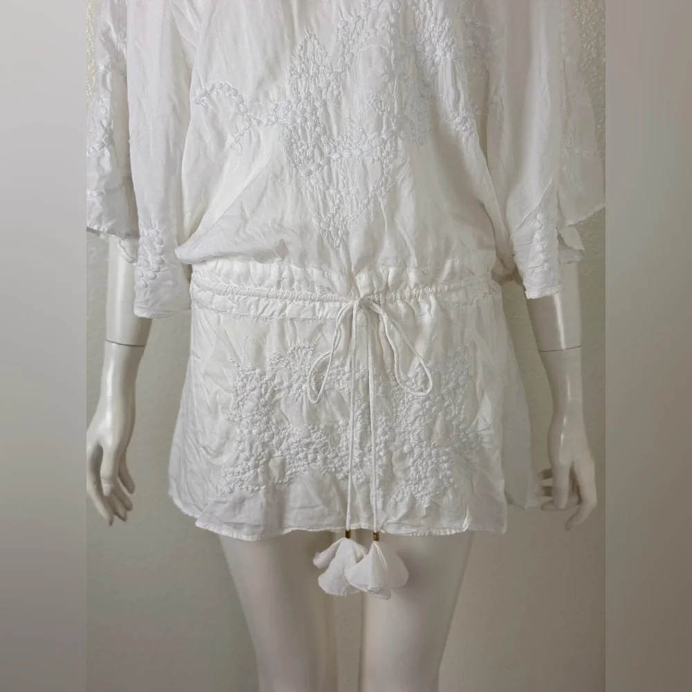 Vix Embroidered Cover-up with Drawstring Waist Size M. E14 - Picture 7 of 15